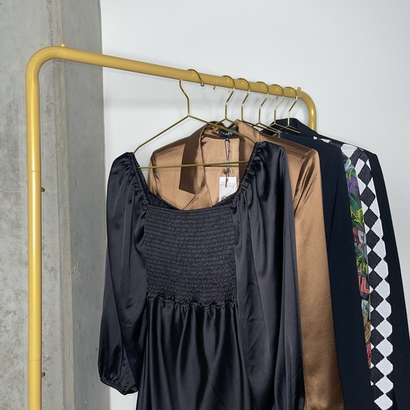 Princess Polly Nakita Long Sleeve Mini Satin Cutout Dress in Black - Picture 14 of 17